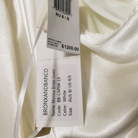 SOLD Monica One-Sleeve Asymmetric Ruffle Gown - Picture 15 of 16